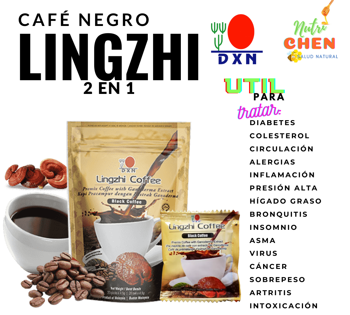 Venta de cafe con Ganoderma DXN en Puebla