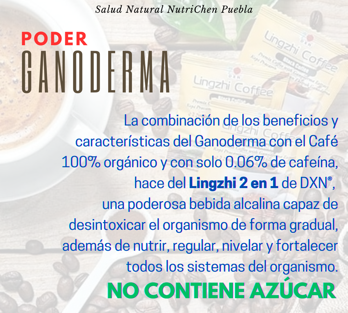 Venta de cafe con Ganoderma DXN en Puebla